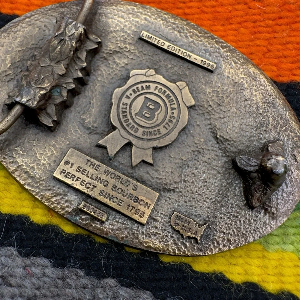 Jim Beam Collector's Series Limited Edition 1996 Belt Buckle 960488 USA Bourbon